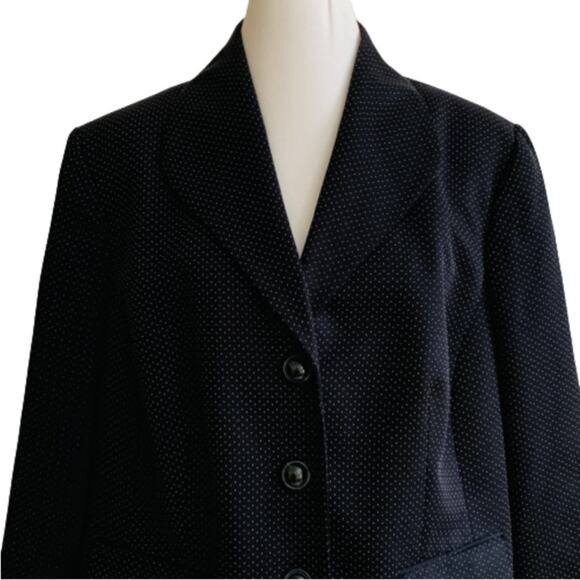 Le Suit Blazer Separates Black White Three Button Career Jacket Plus Size 18W - Picture 3 of 13